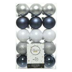 Caixa 30 Bolas de Navidad D6cm surtido