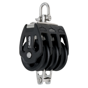 Polea triple con arraigo Seldén PBB 80 cabo max 16 mm