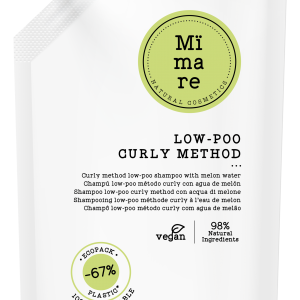 CHAMPÚ SIN SULFATOS PARA MÉTODO CURLY de CABELLO RIZADO con agua de melón LOW-POO CURLY METHOD MIMARE