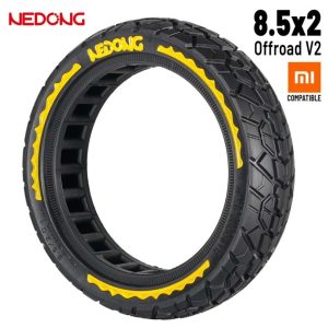 Neumático Macizo Rueda Maciza Amarilla Ultraligera 8,5×2 (Versión Offroad V2) [Nedong]