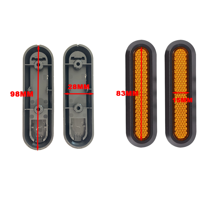 Tapas Embellecedores Reflectantes Laterales Reflectantes Para Rueda Trasera Con Catadióptrico Para Xiaomi (Pack De 2 Unidades) | Mejor Agarre Y Comodidad - Imagen 3