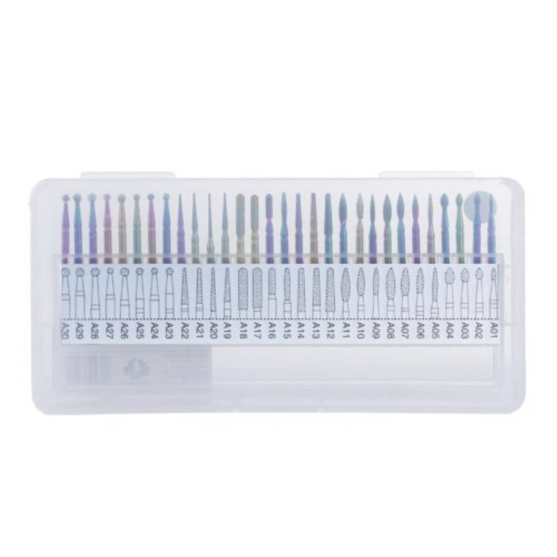 Kit de 30 fresas universales para TORNO DE manicura Rainbow MOLLY LAC - Imagen 3