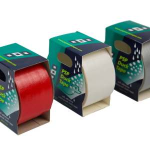 Cinta americana en colores gris blanco y rojo