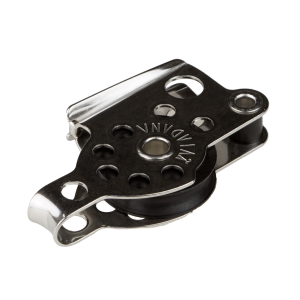 Polea simple con mordaza y arraigo 25 mm para cabos de 6 mm