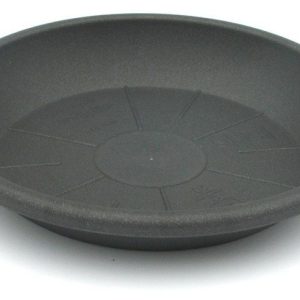 Plato MEDEA para Maceta de plástico inyectado color antracita GEO 24 cm.
