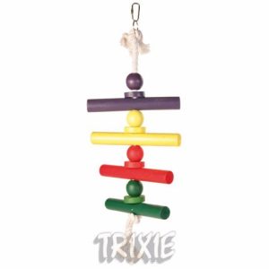 Percha de juguete de madera para loros