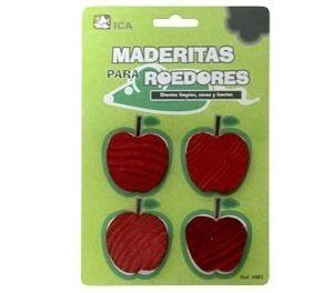 Maderitas para roedores forma de manzana