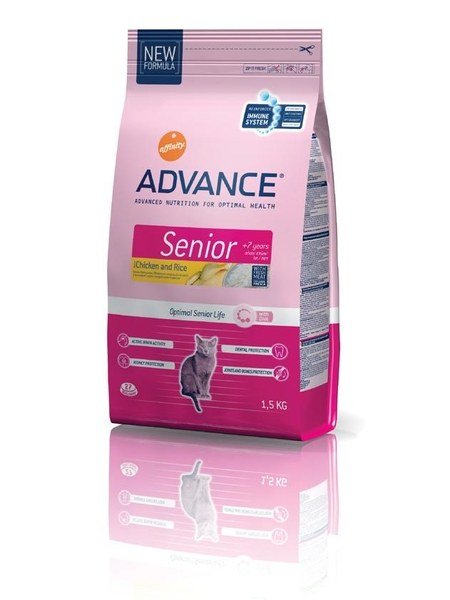 Comida para gatos con pollo y arroz Advance Senior Chicken & Rice (0,4 Kg.)