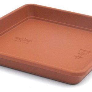 Plato para Maceta de plástico inyectado color terracota CUADRADA 30 cm.