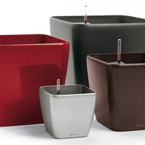 Hidrojardinera autoriego Lechuza Cuadro 21 cm. color espresso