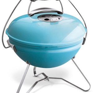 Barbacoa de carbón Weber Smokey Joe color turquesa 37 cm.