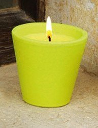 Vela antimosquitos con citronela 100% natural en maceta de terracota (color verde pistacho)