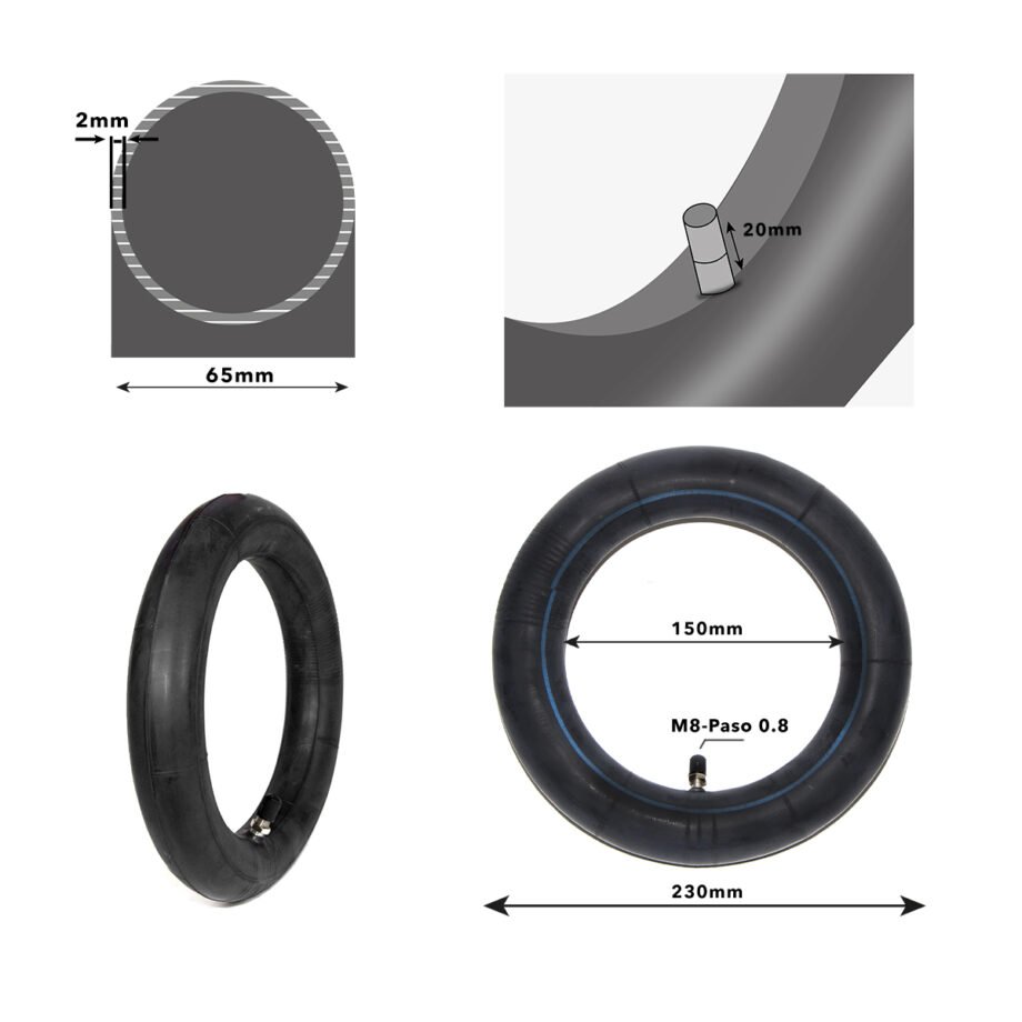 Cámara De Aire 10×2,5 Válvula Recta Suniik | Mejor Agarre Y Comodidad - Imagen 6
